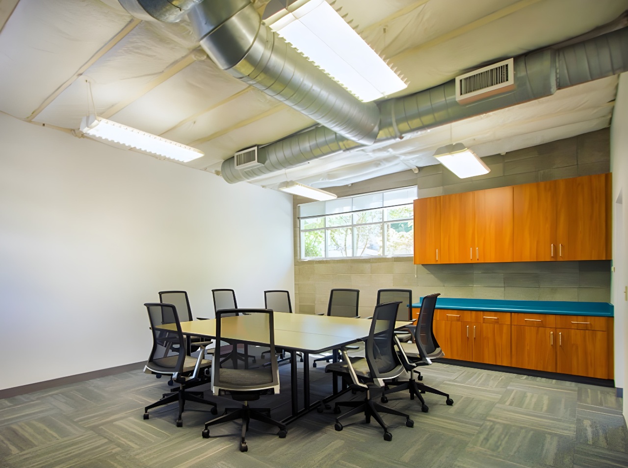 Commercial office space interior view