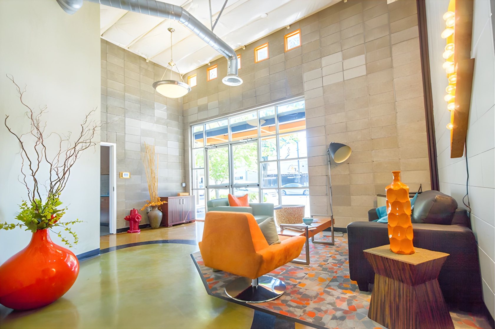 Commercial office space interior view